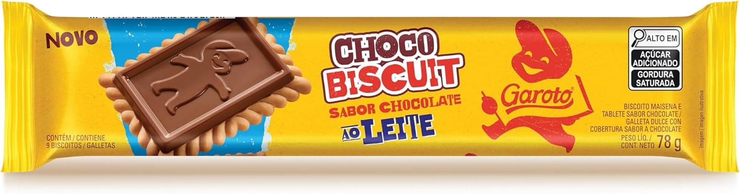 Chocobiscuit GAROTO ao Leite 78g por R$ 4 (Frete Grátis)