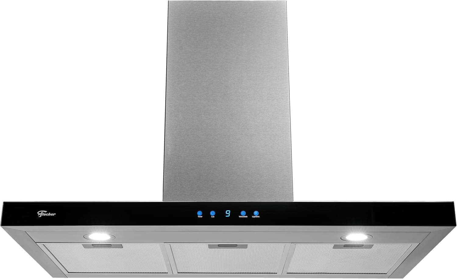 Coifa de Parede Fischer Infinity Digital Touch 90cm Preta 127V com Cupom BOMDIA10 e Frete Gratis