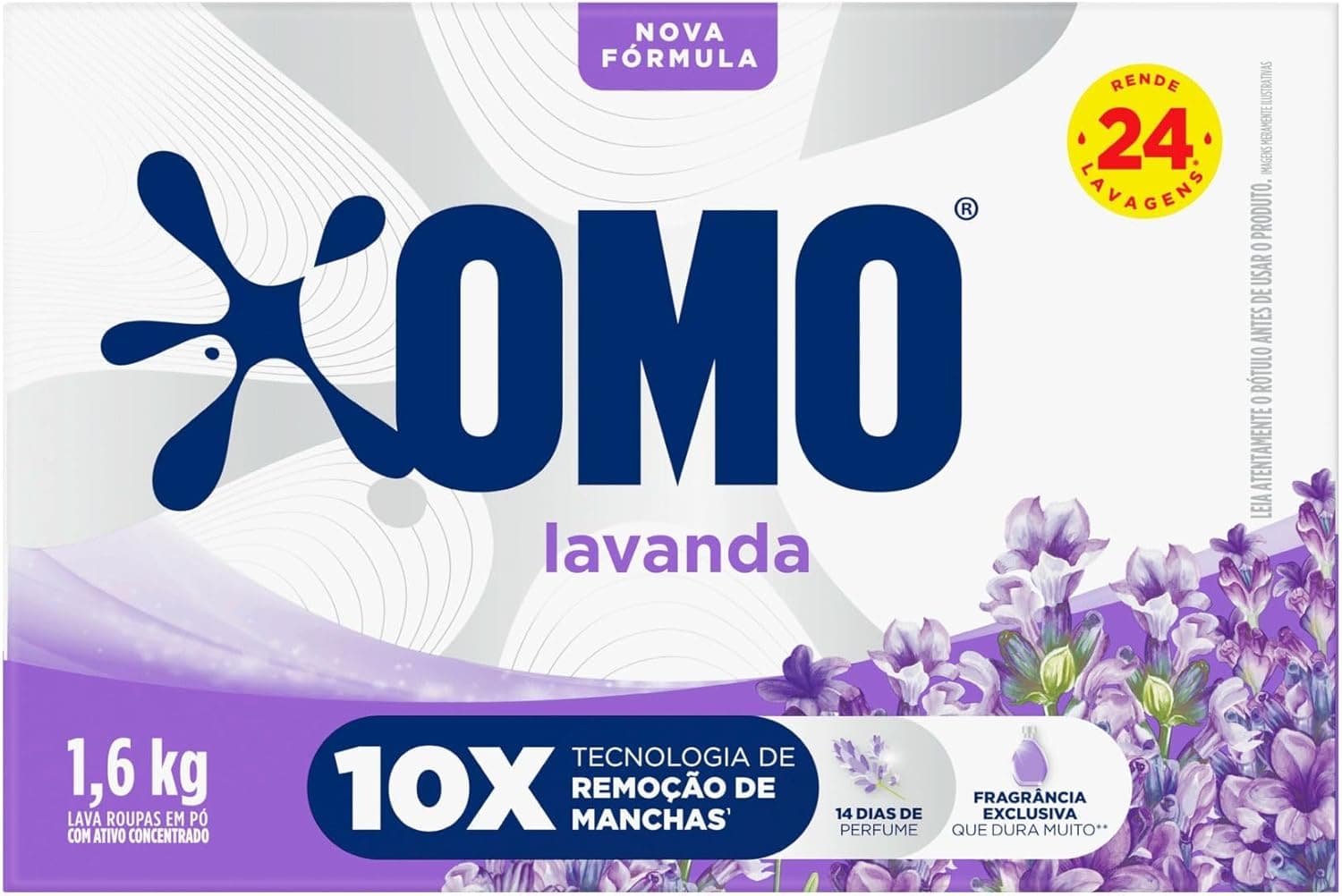 OMO Sabão em Pó Lavanda Edição Especial 1,6kg por R$ 23,39 (frete grátis Prime)