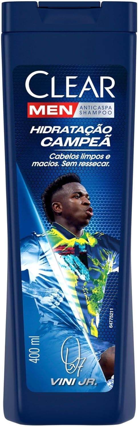 Shampoo Anticaspa Clear Men Vini Jr. Hidratação Campeã 400ml por R$ 15,19 (Frete Grátis)