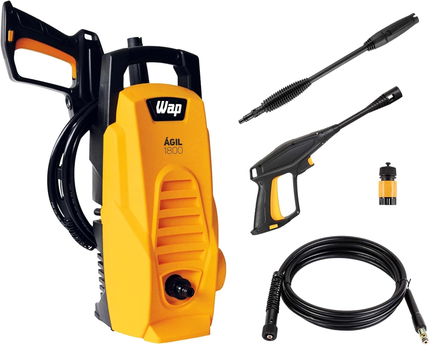 Lavadora de Alta Pressão WAP Ágil 1800 1400W 1300 PSI 220V com Jato Leque e Concentrado