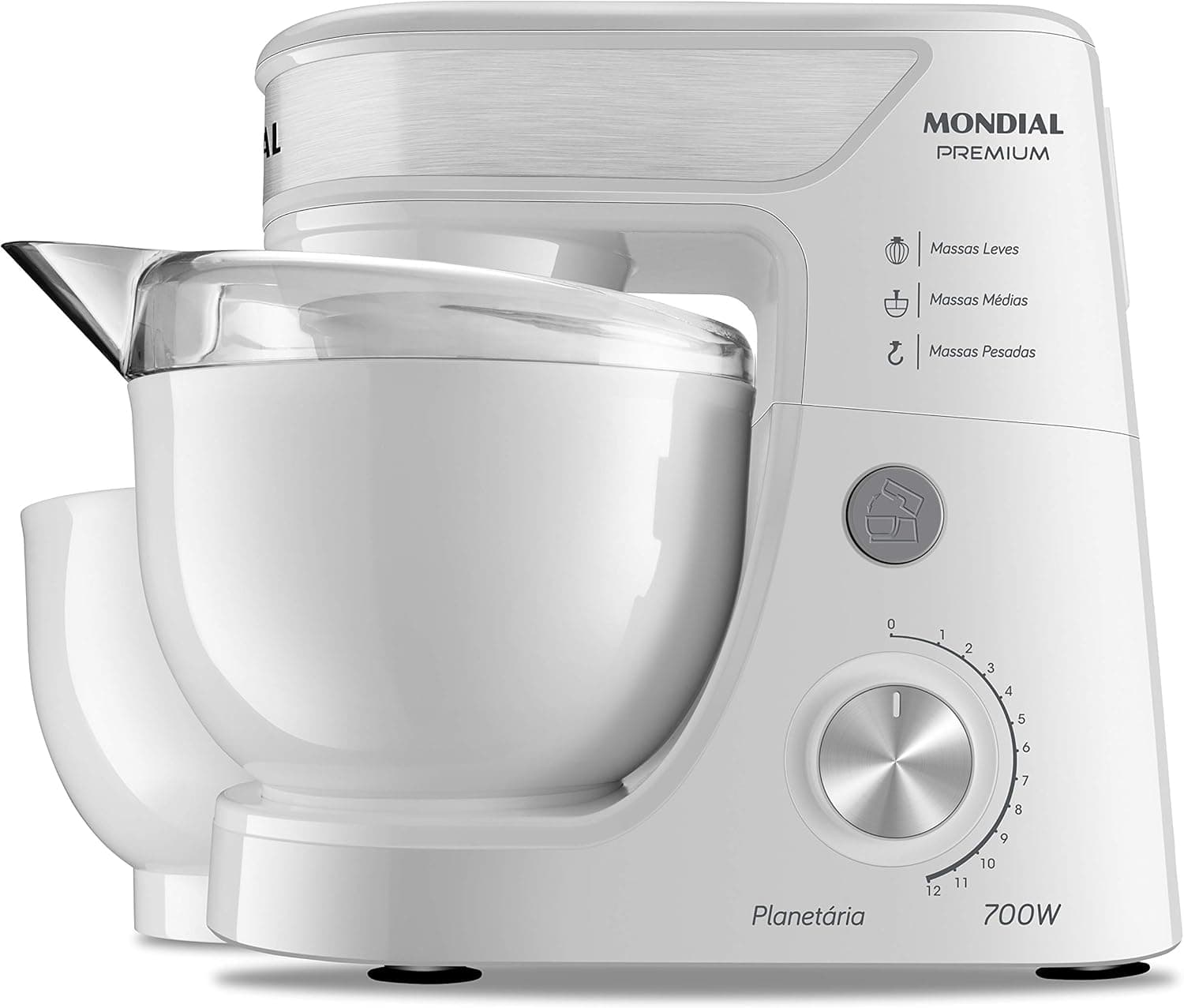 Batedeira Planetária Mondial BP-01P-W 700W 110V Branco/Inox por R$ 249 (Pix + cupom Prime)