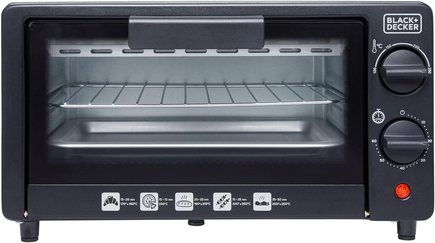 Forno Eletrico BLACK+DECKER FT9N 9L 110V 800W ate 250C por R$ 163