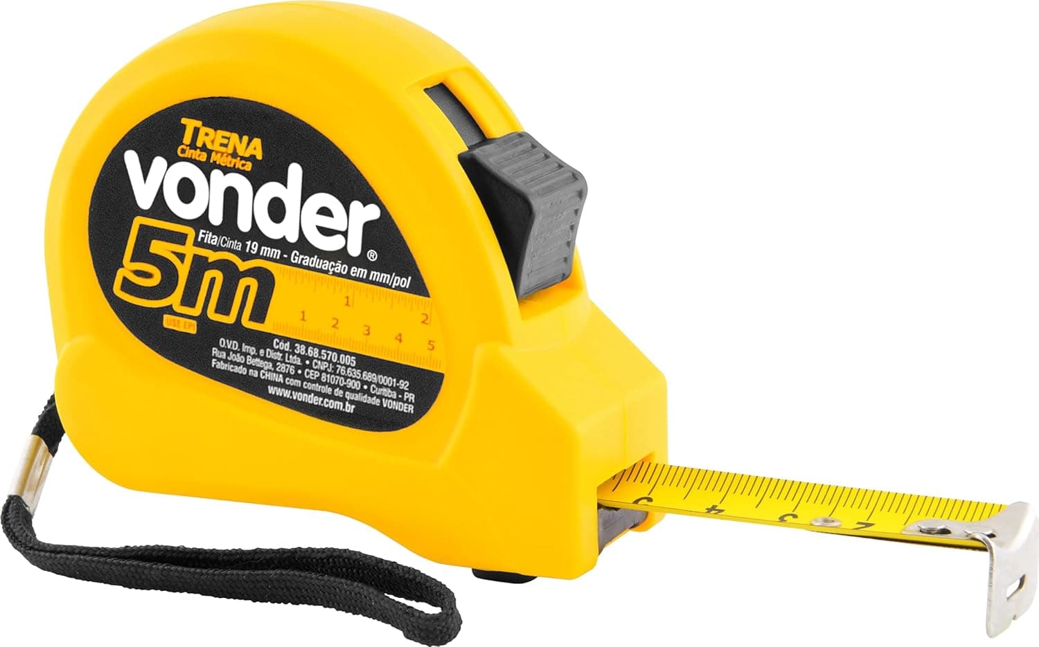 Trena Vonder 5m x 19mm (Aço) com Frete Grátis