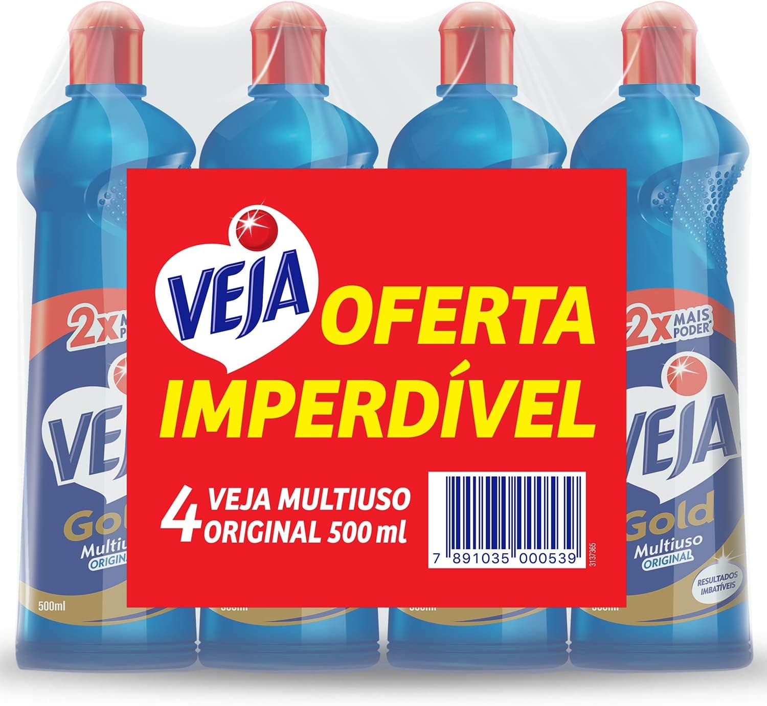 Kit 4 Limpadores Veja Gold Multiuso Original 500ml
