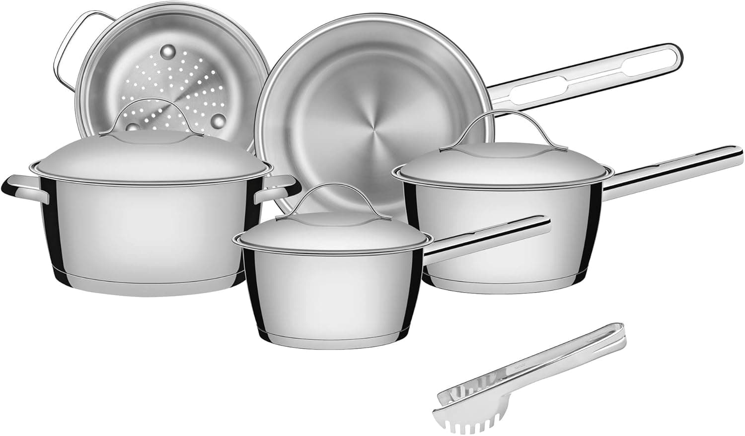 Jogo de Panelas Tramontina Allegra Inox Fundo Triplo 5 Pecas + Pegador de Massa por R$ 376 no Pix