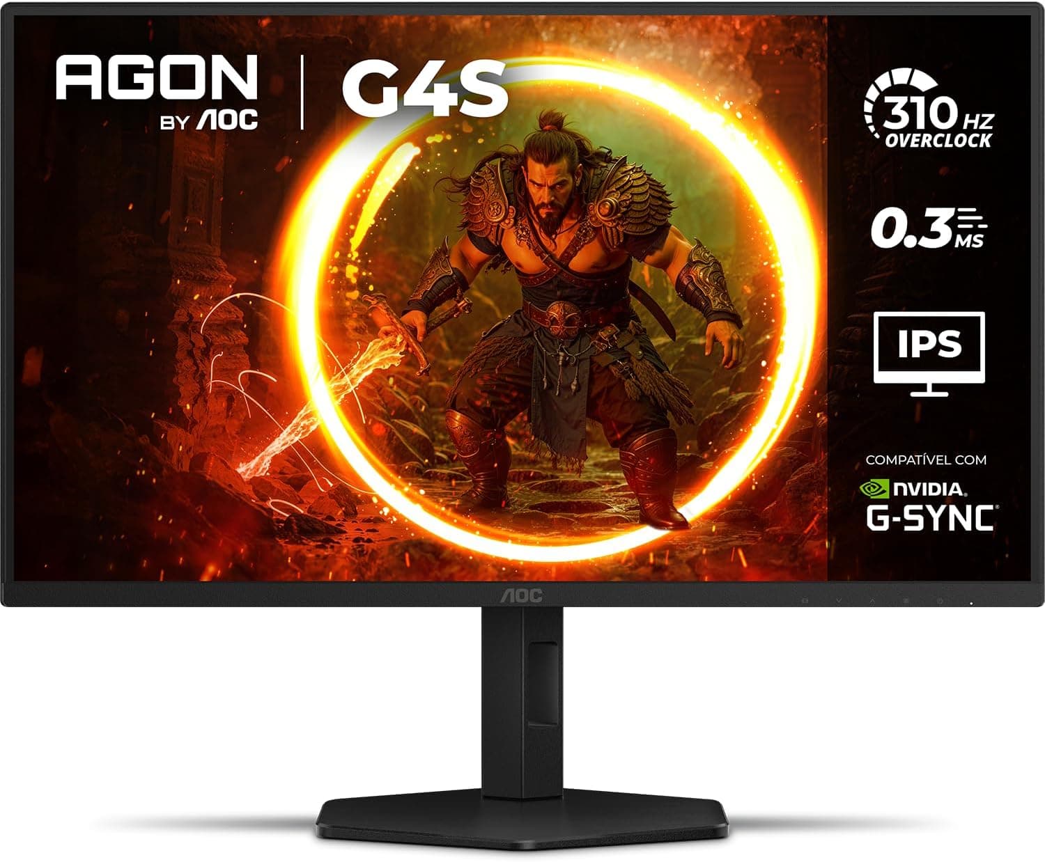 Monitor Gamer AOC AGON G4S 24,5" IPS Full HD 310Hz (OC) 0,3ms 25G4S/P com Frete Gratis