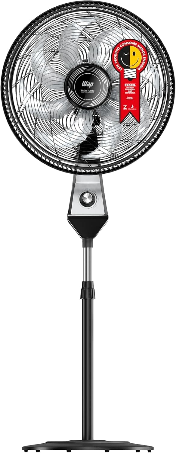 Ventilador de Coluna WAP Flow Turbo 50cm 180W 127V (8 Pás) por R$ 189 com frete grátis