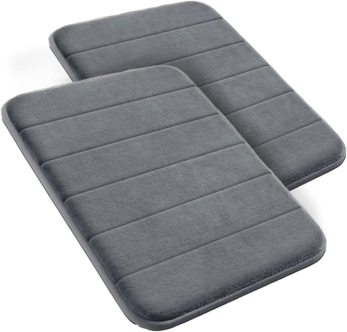 Kit 2 Tapetes de Banheiro Decolab Super Soft Antiderrapante (Cinza-escuro) por R$ 27,90 com Prime