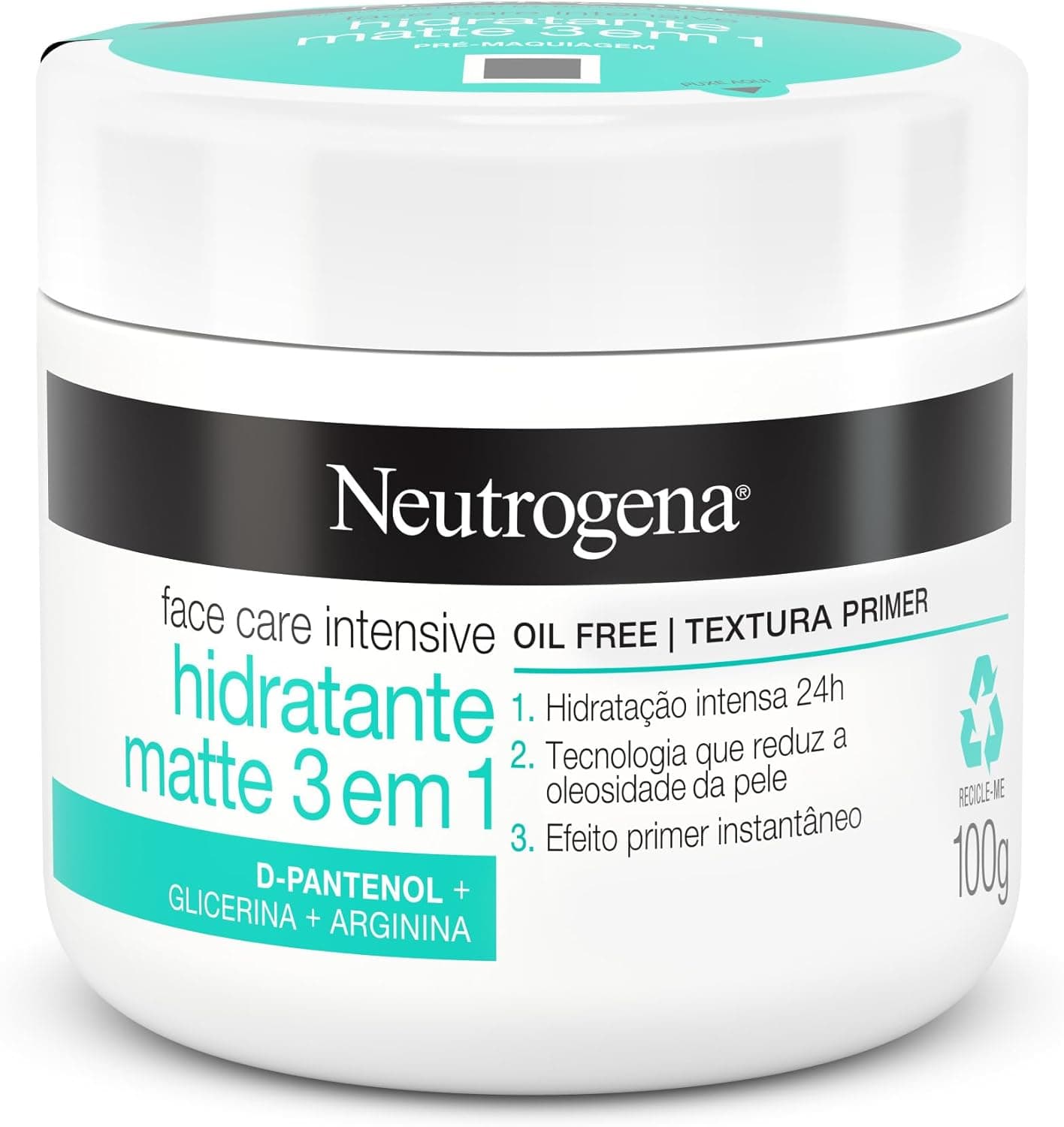 Hidratante Facial Neutrogena Face Care Intensive Matte 3 em 1 100g em promocao