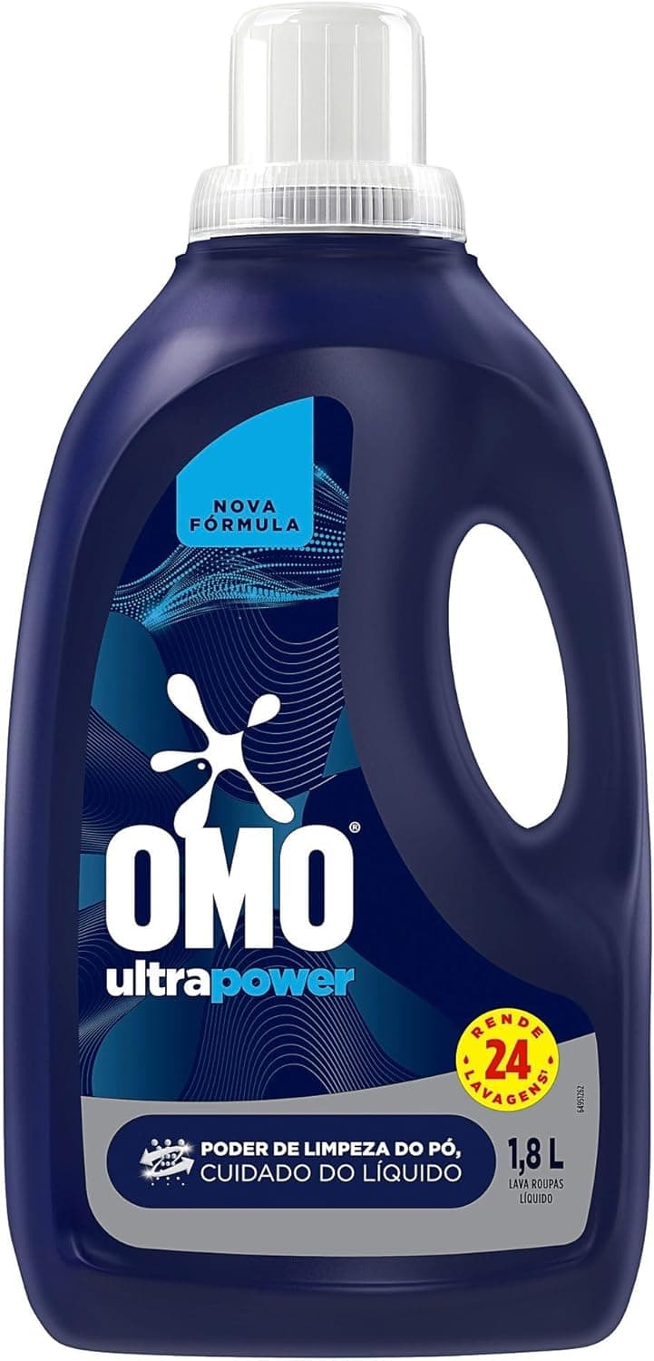 OMO Lava-Roupas Líquido Ultra Power 1,8L com Frete Grátis Prime
