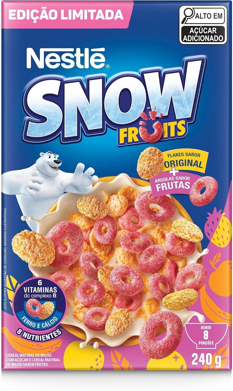 Cereal Matinal Snow Fruits 240g por R$ 10,46 (recorrência) com frete grátis Prime