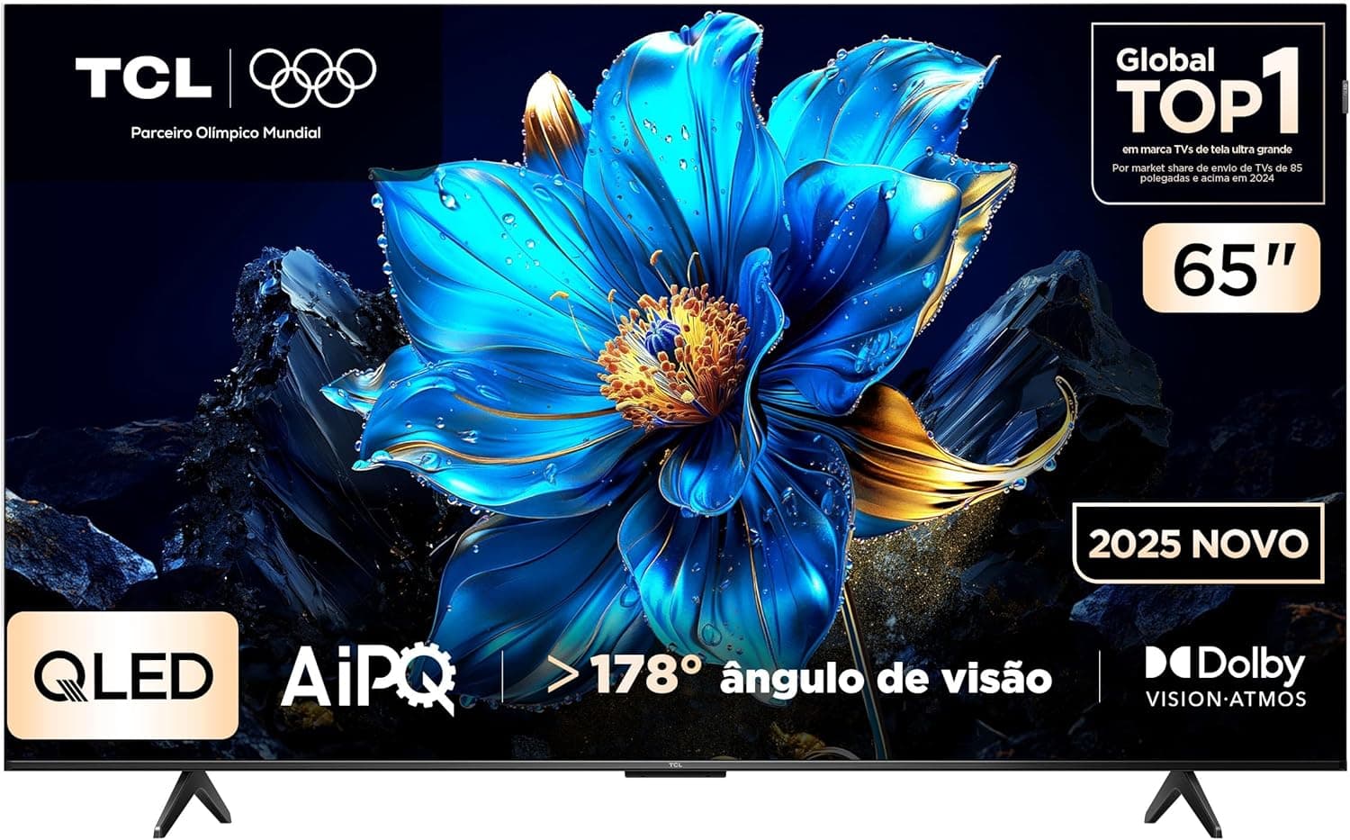 Smart TV TCL 65P7K 65" QLED 4K Google TV Dolby Vision/Atmos por R$ 2.899 no Pix + Frete Grátis