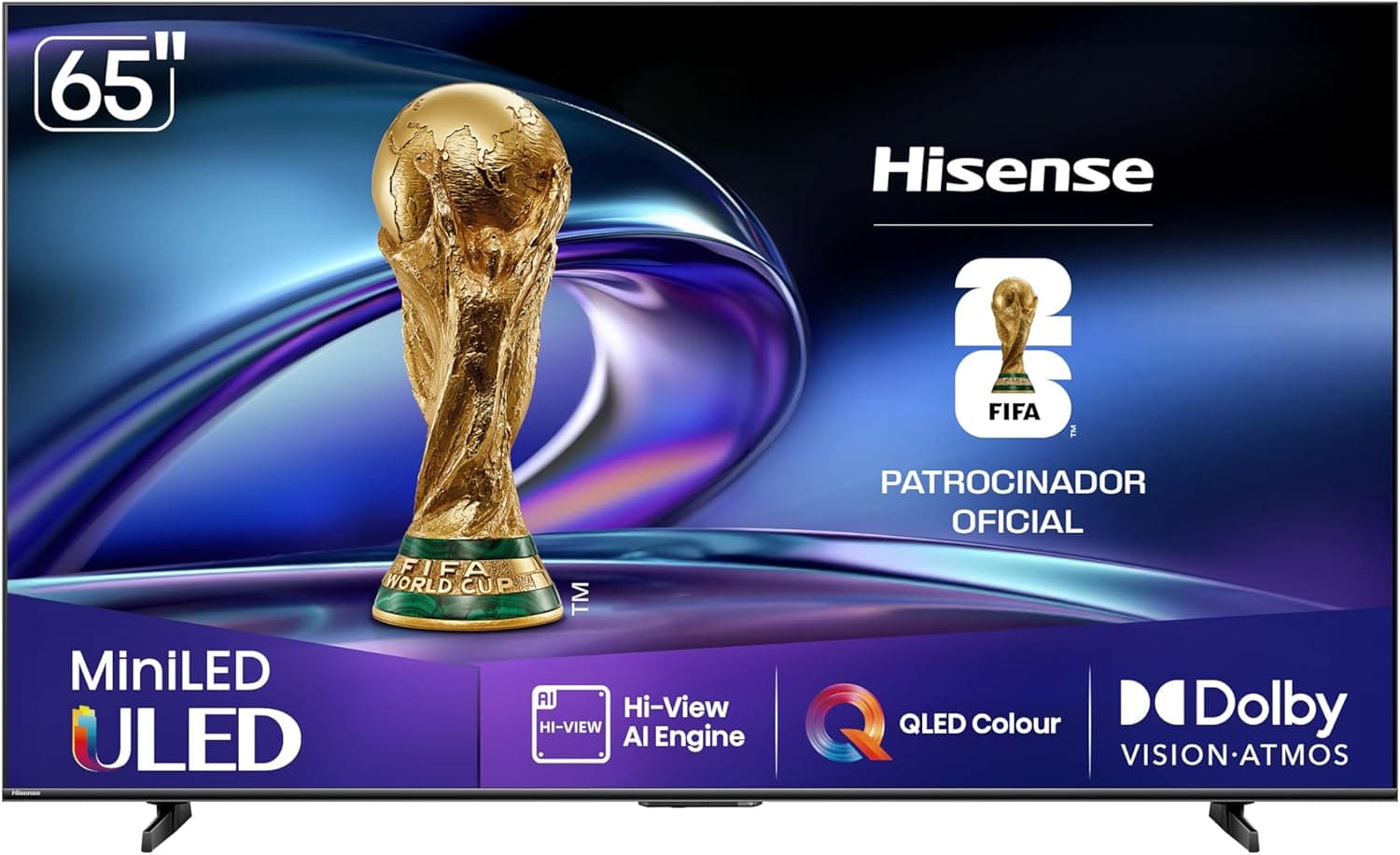 Smart TV Hisense 65U6QV 65" 4K Mini LED Dolby Vision HDR10+ Dolby Atmos por R$ 3.231 no Pix