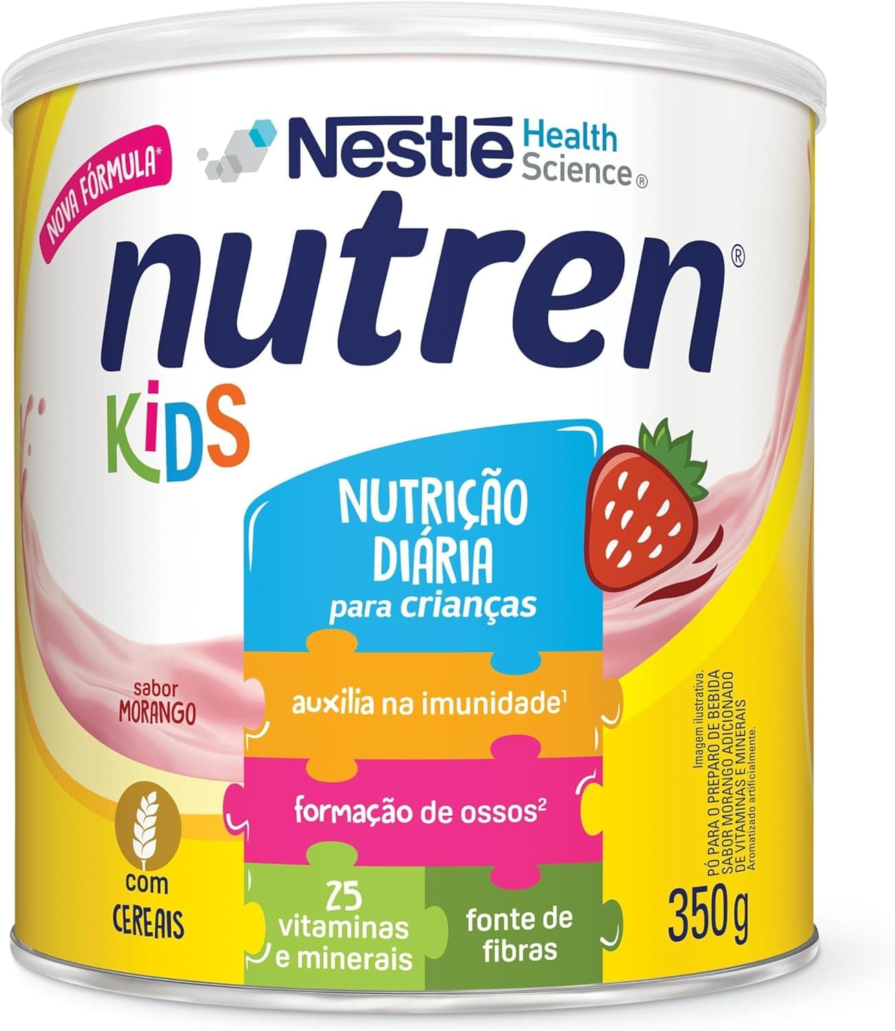 Nutren Kids Morango 350g com Frete Gratis + Cupom por R$ 23