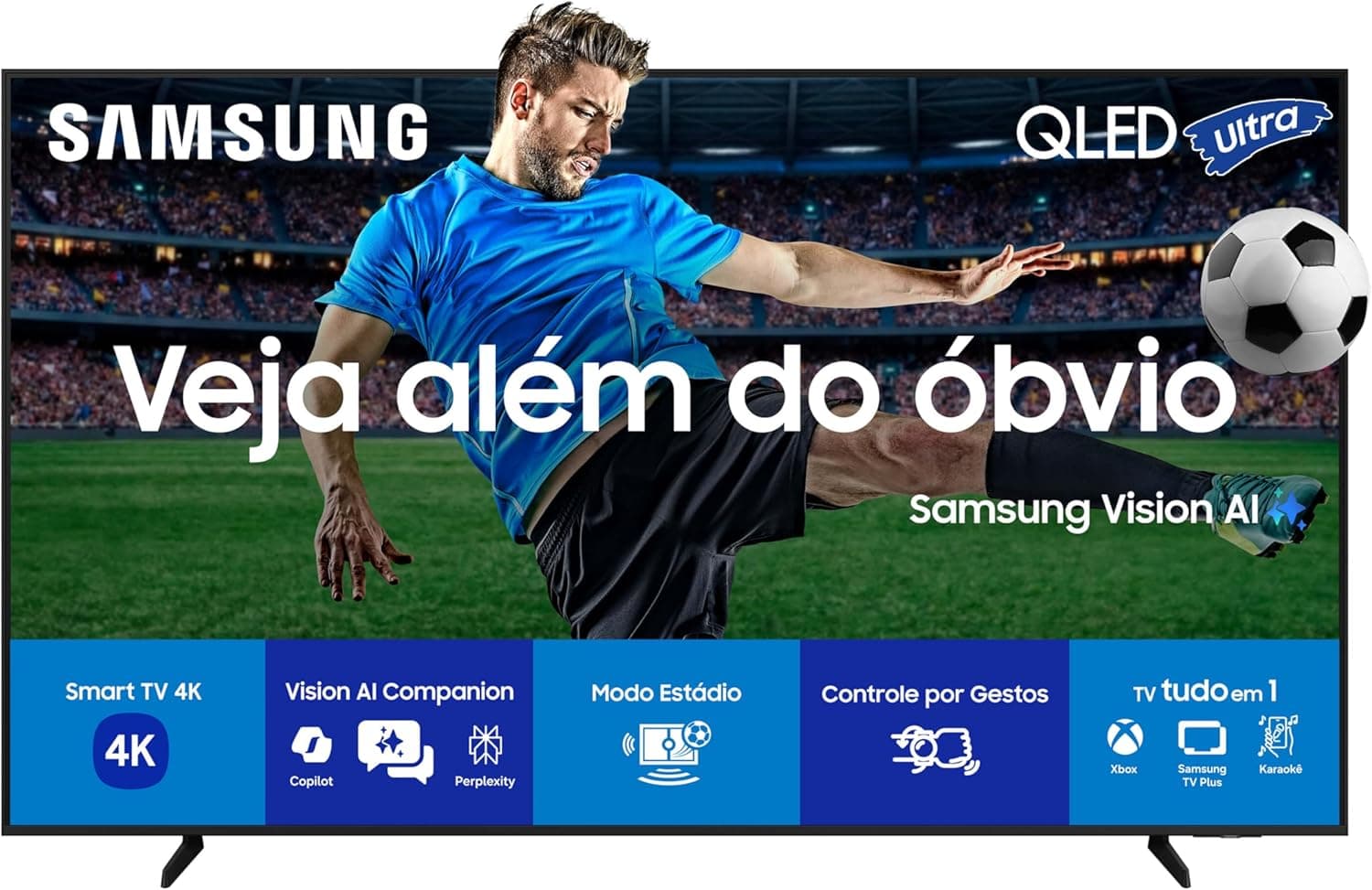 Smart TV Samsung 55" QLED 4K Q7F 2025 Vision AI com Alexa (cupom no anúncio) por R$ 2.849