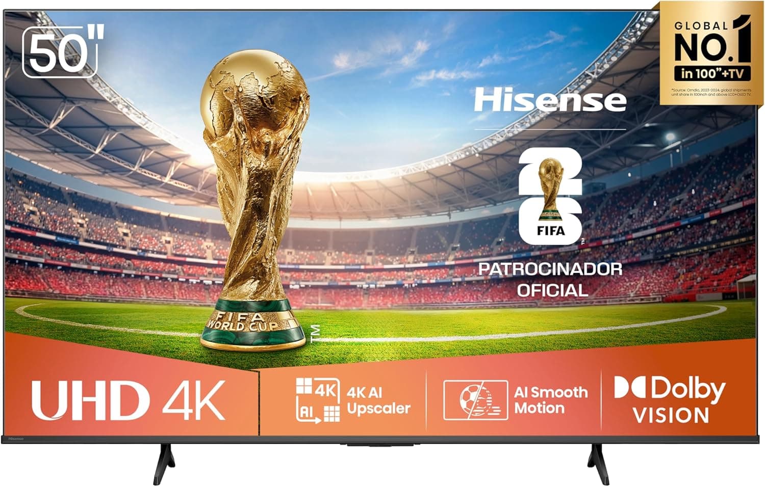 Smart TV Hisense 50" 4K UHD 50A6NV com Dolby Vision e HDR por R$ 1.899 no Pix
