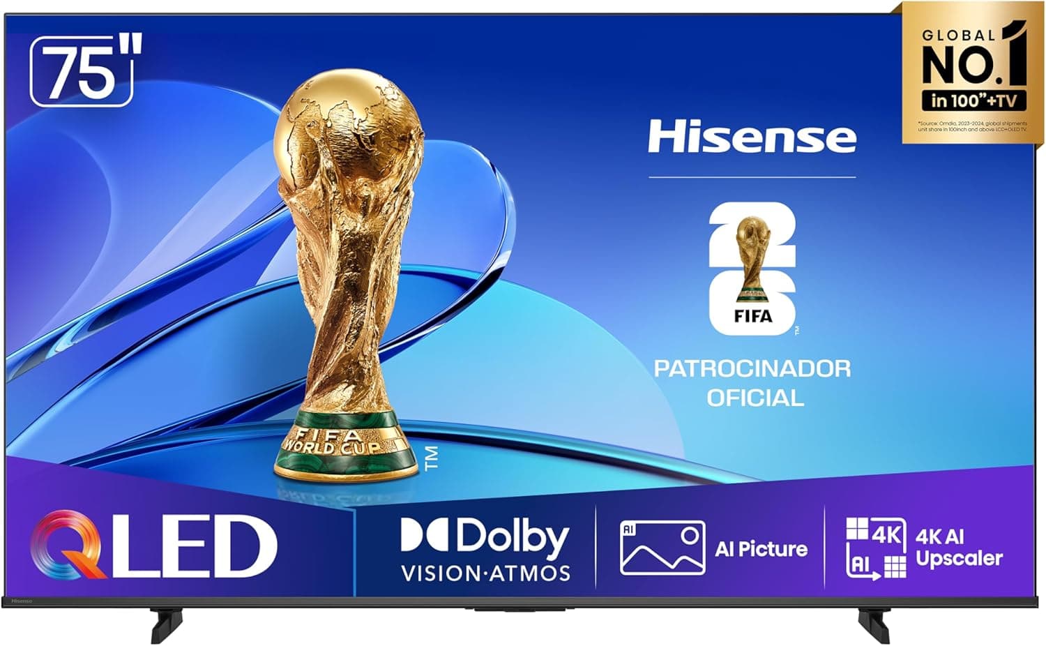 Smart TV Hisense QLED 75" 4K 75Q6QV com HDR10+ e Dolby Atmos por R$ 3.860 no Pix