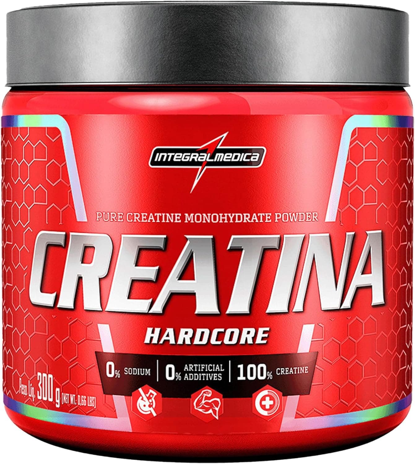 Creatina Integralmédica Hardcore 300g 100% Pura Monohidratada por R$ 40,50 (Frete Gratis)