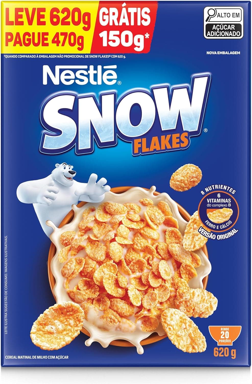 Cereal Matinal Nestle Snow Flakes Tradicional 620g (Embalagem Economica) por R$ 11,00