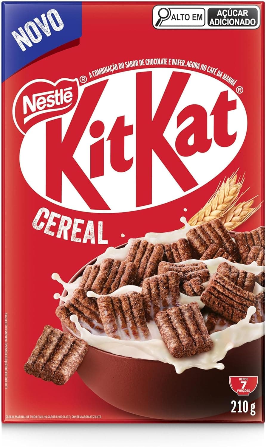 Cereal Matinal Chocolate KitKat 210g por R$ 10,32 com frete gratis