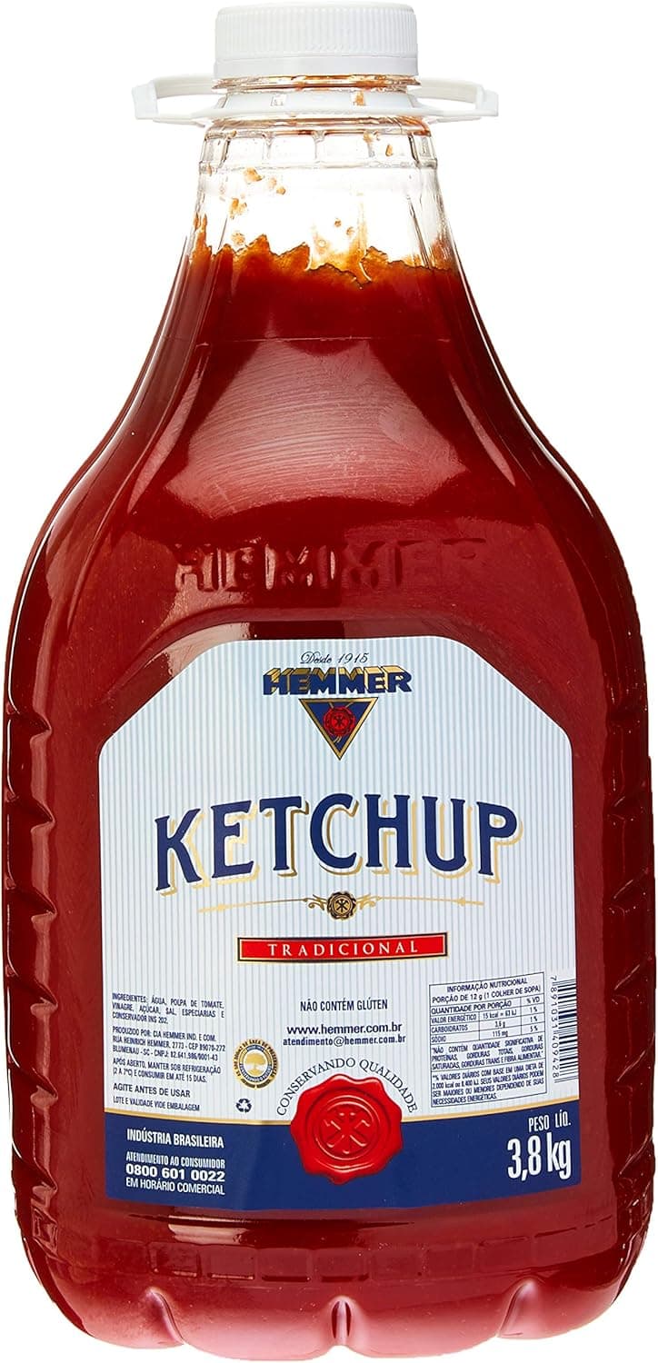 Ketchup Tradicional Hemmer Galão 3,8kg com Frete Grátis