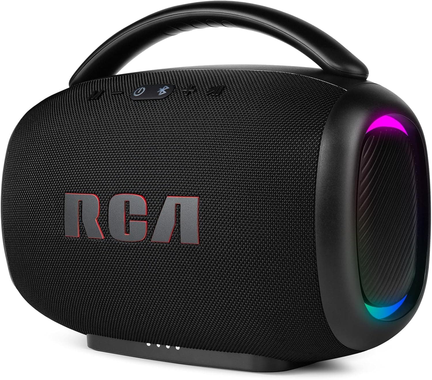 Caixa de Som Bluetooth RCA RS-FR213 120W com LED, FM/USB/AUX e Bateria (Pix) + Frete Grátis