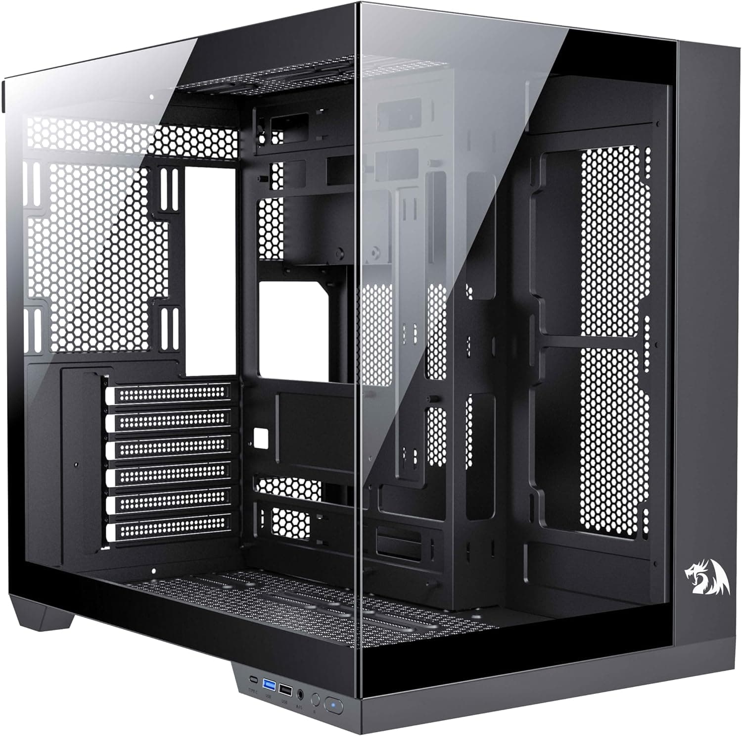 Gabinete Redragon Wideload Pro CA-604B-PRO com vidro temperado (Prime) por R$ 288,65 no Pix + cupom