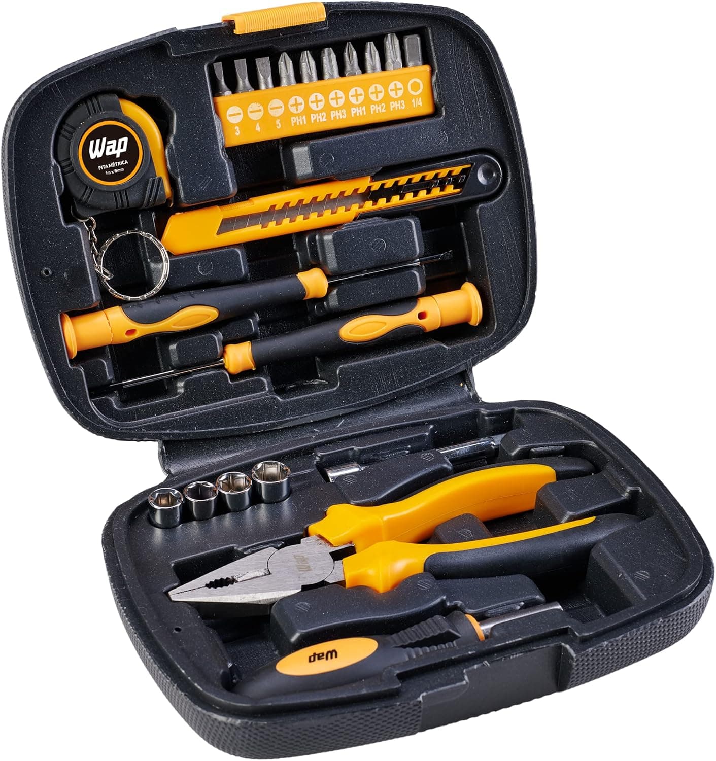 Kit de Ferramentas WAP MKF21 com 21 Peças e Maleta por R$ 40,72 (Prime)