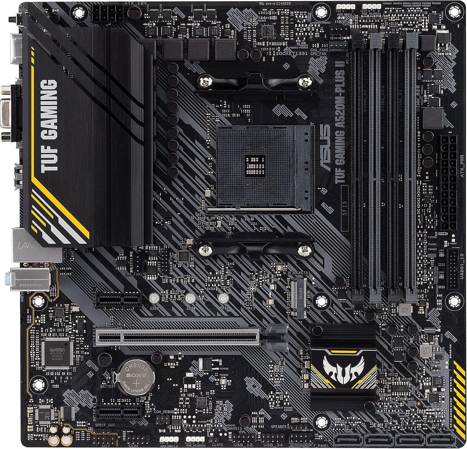 Placa-mãe ASUS TUF GAMING A520M-PLUS II AM4 mATX (4x DDR4, M.2) por R$ 433 com cupom