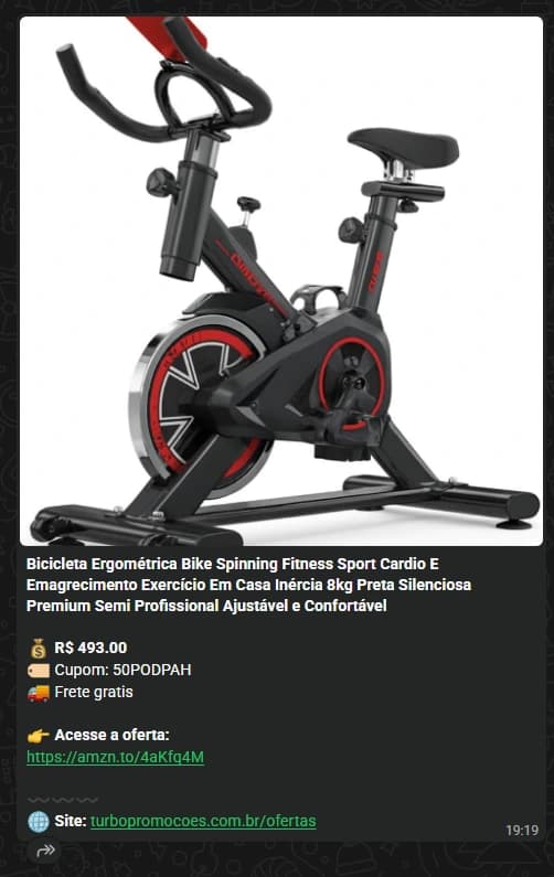 Exemplo de uma oferta relâmpago no canal com bug de preço