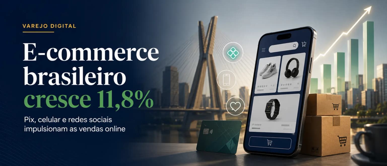 E-commerce brasileiro cresce 11,8% e chega a R$ 381 bi: como Pix, mobile e social commerce mudam a busca por ofertas