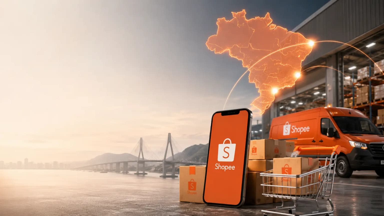 Shopee acelera entregas no Brasil com novos CDs: o que pode mudar no frete e no prazo por região
