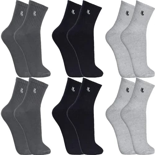Kit 6 Pares Meias Lupo Cano Médio Masculino Original