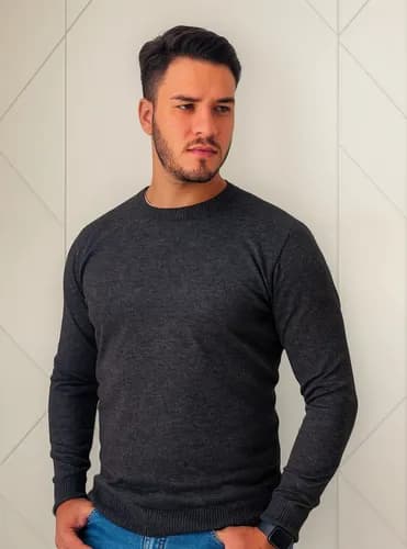 Suéter Masculino em Lã Tricot Casual
