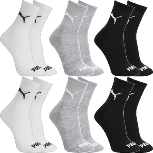 Kit 6 Pares de Meias Puma Cano Medio/Alto Atoalhada Original por R$ 53