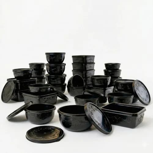 Kit 21 Potes Plasticos com Tampa (BPA Livre) Tamanhos Variados por R$ 35,15