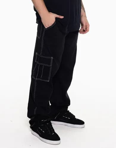 Calça Cargo Masculina Básica de Sarja 100% Algodão