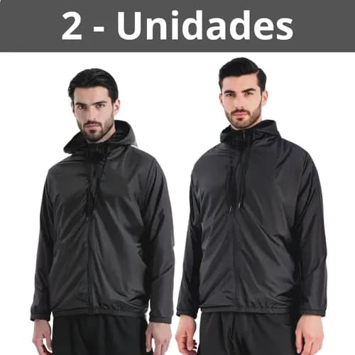 Kit 2 Jaquetas Corta Vento Impermeáveis com Capuz (Semi Forrada) por R$ 81,78 no Pix + cupom MODAMELI