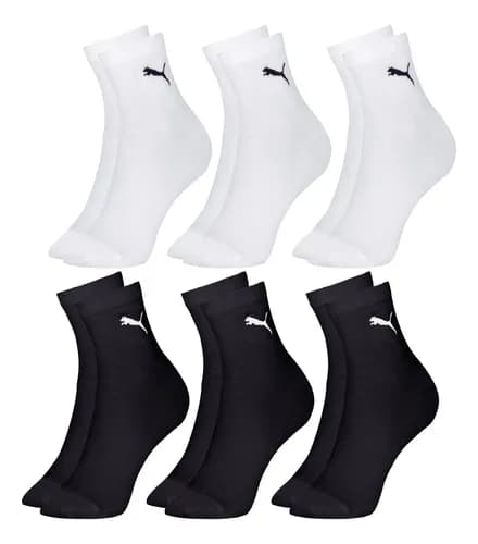 Kit 6 Pares Meias Puma Cano Médio Algodão