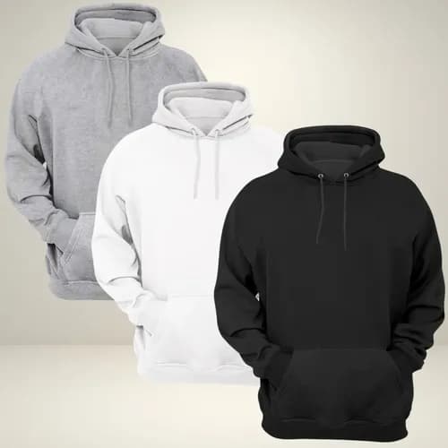 Kit 3 Moletons com Capuz de Frio (Agasalho Quente) por R$ 117 no Pix + cupom 25MELIMAIS (Meli+)