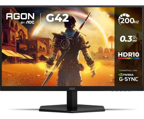 Monitor Gamer AOC AGON G42 27G42HE 27" IPS 200Hz 0,3ms por R$ 688 com cupom OFERTASHOJE