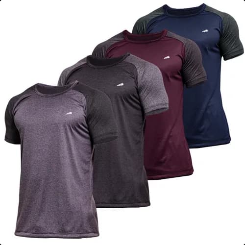 Kit 4 Camisetas Masculinas Dry Fit para Academia com Cupom MELIMAIS25
