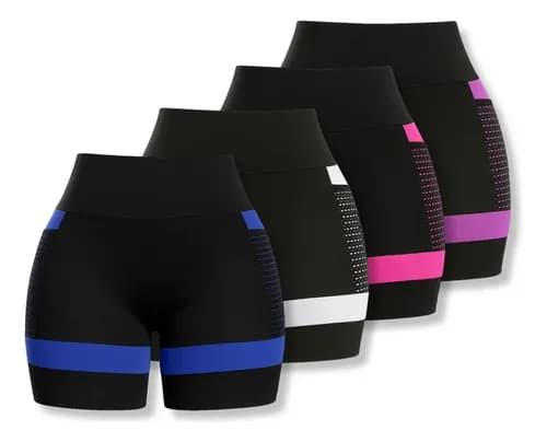 Kit 4 Shorts Academia Feminino com Bolso por R$61 (use cupom MODAML)