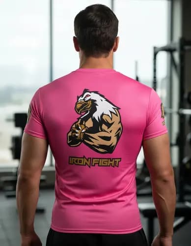 Camiseta Dry Fit Iron Fight Esportiva Masculina