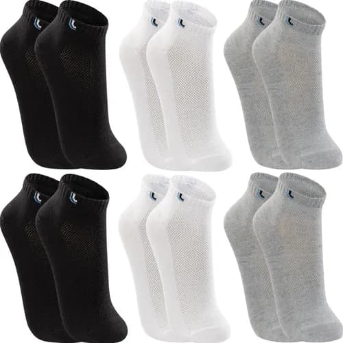 Kit 6 Pares de Meias Lupo Cano Curto Algodão Academia