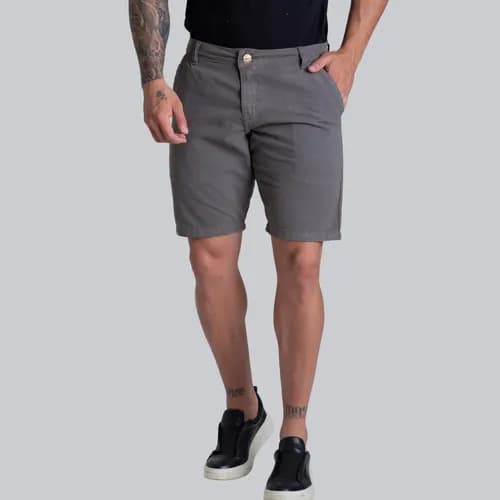 Bermuda Chino Social Masculina Tropez Slim em Sarja/Brim por R$58 (cupom MODANOML)