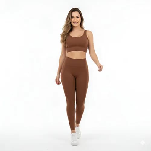 Conjunto Fitness Feminino Legging Cintura Alta + Top para Academia por R$45 (cupom MODANOML)
