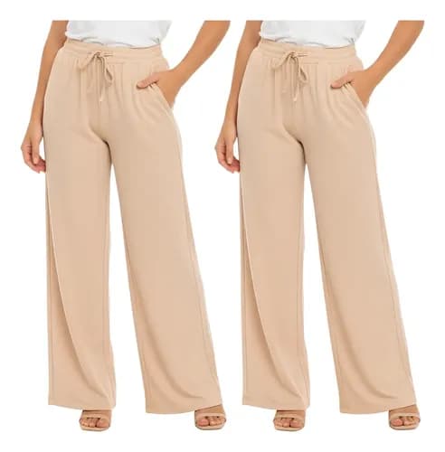 Kit 2 Calças Femininas Duna Cintura Alta Premium