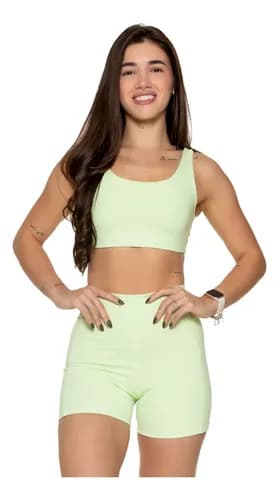 Conjunto Academia Poliamida Fit com Short e Regata
